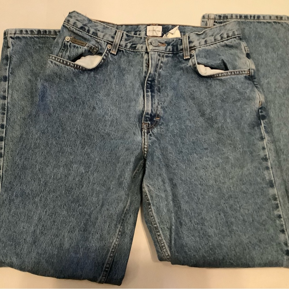 Calvin Klein Jeans Light Blue Relaxed Fit Size 33 Blue Jeans